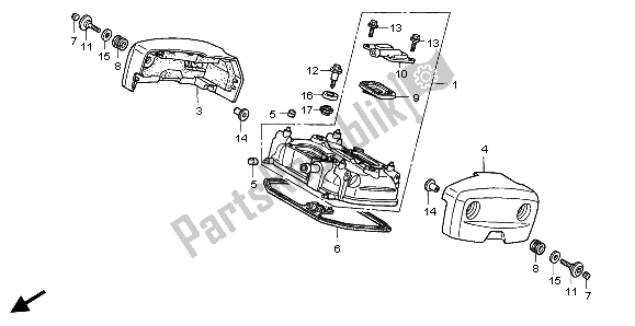 Todas las partes para Tapa De Culata (trasera) de Honda VT 125C 1999