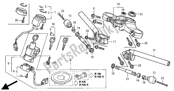 Wszystkie części do Uchwyt Rury I Górny Most Honda CBR 900 RR 2000