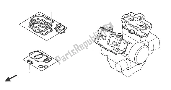 Tutte le parti per il Kit Di Guarnizioni Eop-1 A del Honda VFR 800 2005