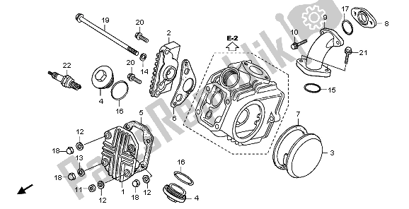 Toutes les pièces pour le Le Couvre-culasse du Honda CRF 70F 2009