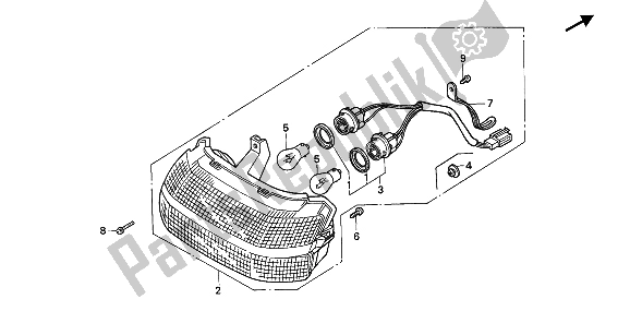 Todas las partes para Luz De La Cola de Honda CBR 1000F 1992