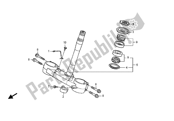 Tutte le parti per il Gambo Dello Sterzo del Honda CRF 250X 2012