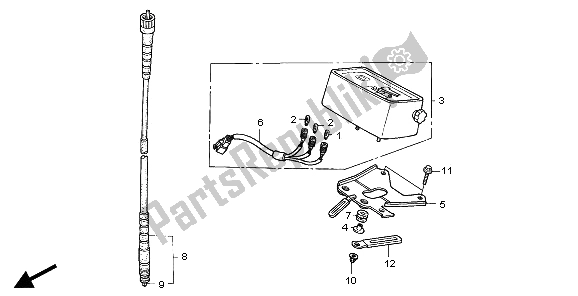 All parts for the Meter of the Honda XR 650R 2001