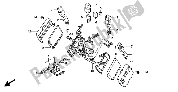 All parts for the Cowl Stay of the Honda VFR 800A 2002