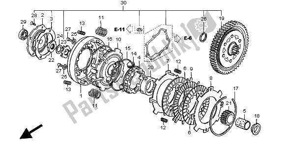 Todas as partes de Embreagem do Honda XR 70R 1999