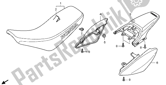 All parts for the Seat & Rear Fender of the Honda CRF 50F 2006