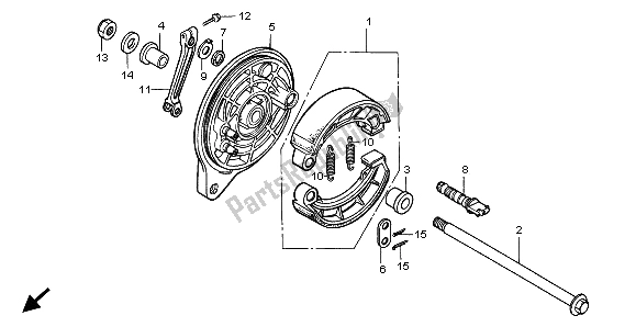 Todas las partes para Panel De Freno Trasero de Honda VT 750C2 1999