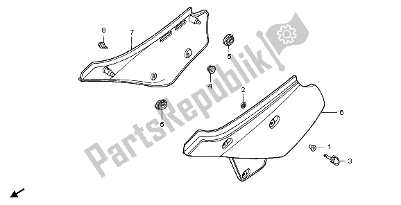 All parts for the Side Cover of the Honda XR 600R 1998