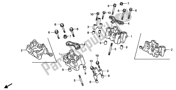 All parts for the Camshaft Holder of the Honda XL 600V Transalp 1993