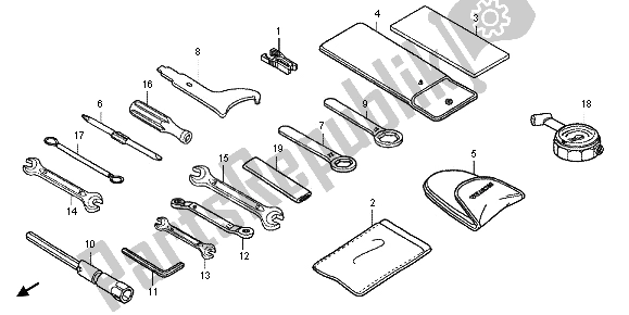 All parts for the Tools of the Honda CBF 1000 FA 2012