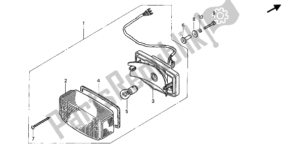 Tutte le parti per il Fanale Posteriore del Honda VF 750C 1993