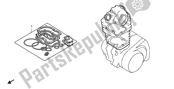 All parts for the Eop-1 Gasket Kit A of the Honda XR 400R 1998