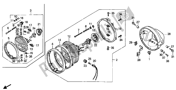 Todas las partes para Faro de Honda CB 450S 1988