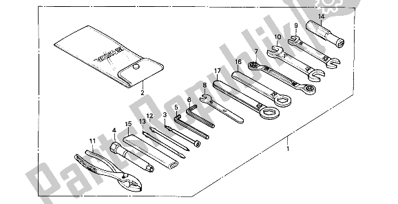 Toutes les pièces pour le Outils du Honda CBR 1000F 1990