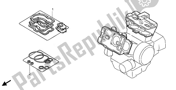 Tutte le parti per il Kit Di Guarnizioni Eop-1 A del Honda VFR 800A 2008