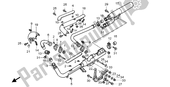 Todas as partes de Silenciador De Exaustão do Honda VT 1100C2 1998