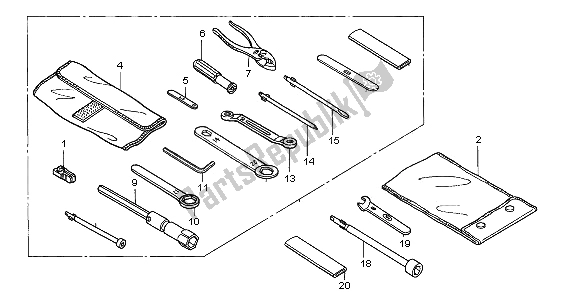 Tutte le parti per il Utensili del Honda ST 1300 2006