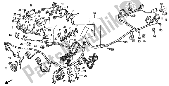 Todas las partes para Arnés De Cables de Honda CBR 1000F 1993