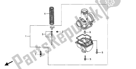 Todas las partes para Kit De Piezas Opcionales Del Carburador de Honda CR 80R 1991