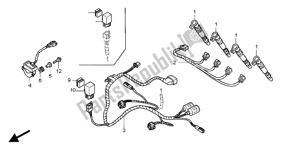 All parts for the Sub Harness of the Honda CBR 600 RR 2004