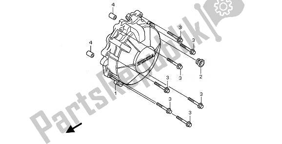 Tutte le parti per il Coperchio Del Generatore del Honda CBF 600N 2008