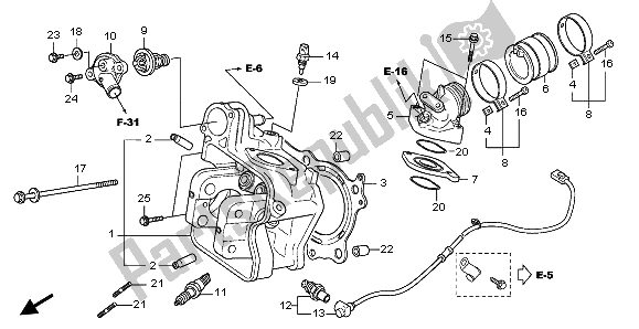 Toutes les pièces pour le Culasse du Honda SH 300 2009