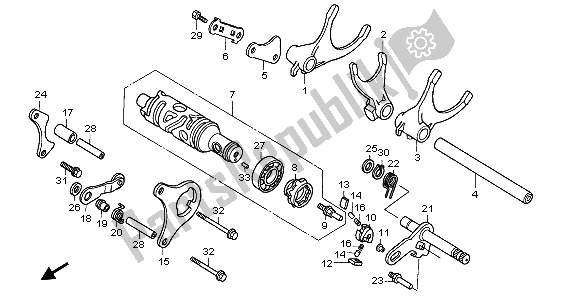 Todas las partes para Cambio De Marchas Y Tambor de Honda CBR 1000F 1999