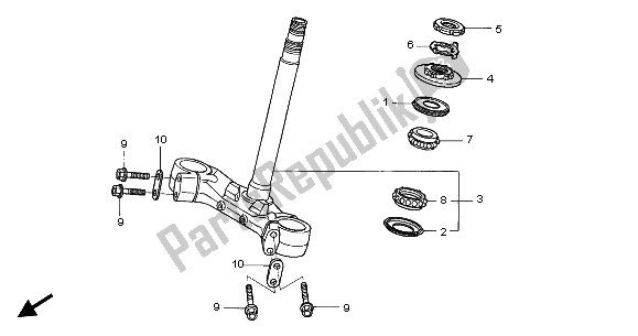 Todas las partes para Vástago De Dirección de Honda ST 1300A 2002