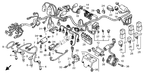 Todas as partes de Chicote De Fios E Bobina De Ignição do Honda CB 1300A 2009