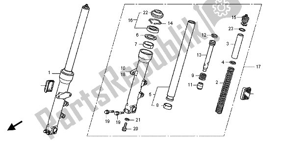 Tutte le parti per il Forcella Anteriore del Honda CB 1100A 2013