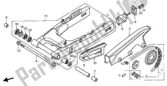 Todas las partes para Basculante de Honda CBR 1000F 1996