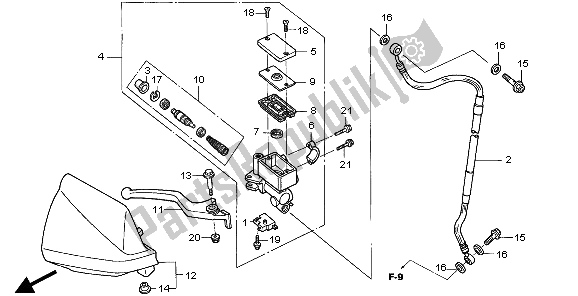 Todas las partes para Fr. Cilindro Maestro Del Freno de Honda XR 250R 1997