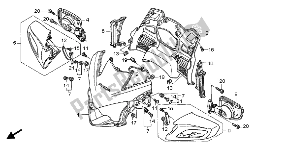 Todas las partes para Capucha Superior de Honda ST 1300 2003