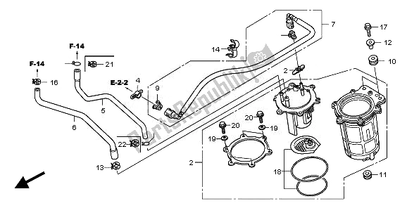 All parts for the Fuel Pump of the Honda VT 750C2B 2010