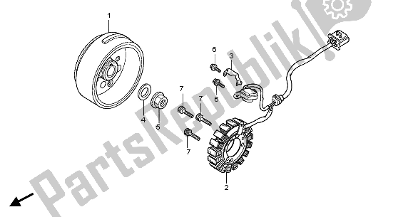 All parts for the Generator of the Honda CBR 125 RW 2005