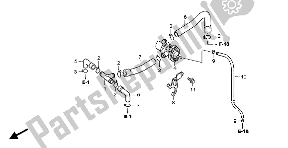 All parts for the Air Injection Control Valve of the Honda CBF 600S 2007