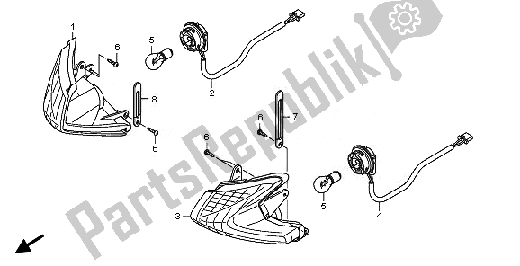 Tutte le parti per il Winker del Honda XL 125V 2011