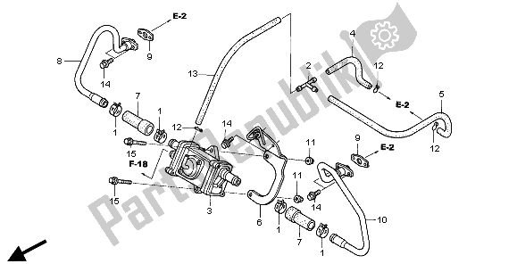 All parts for the Air Injection Control Valve of the Honda CBF 500 2004