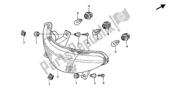 Todas las partes para Luz De La Cola de Honda NT 650V 1999