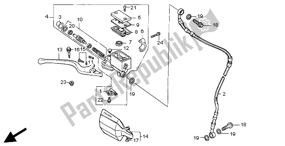 Todas las partes para Fr. Cilindro Maestro Del Freno de Honda XR 600R 1995