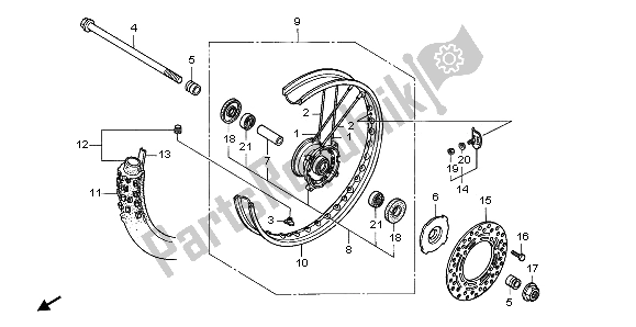 Todas las partes para Rueda Delantera de Honda CR 80R SW 2000