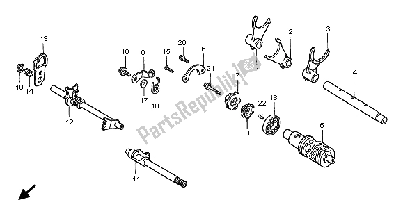 Tutte le parti per il Tamburo Del Cambio del Honda VT 1100C3 1998