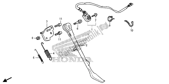 Toutes les pièces pour le Béquille Latérale du Honda VT 750 CS 2013