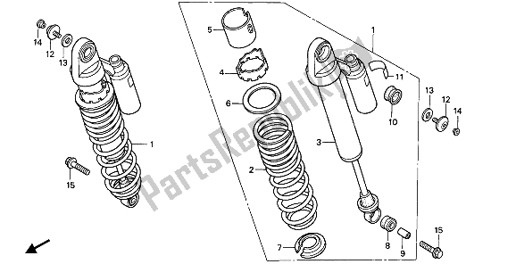 Todas las partes para Cojín Trasero de Honda CB 750 1992