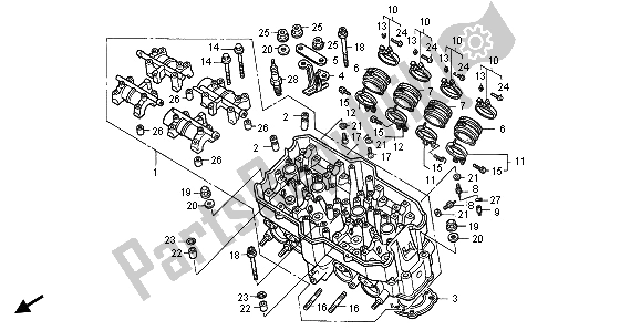 Todas as partes de Cabeça De Cilindro do Honda CB 1000F 1996