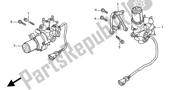 All parts for the Abs Modulator of the Honda ST 1100A 1997