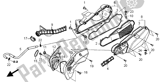 All parts for the Air Cleaner of the Honda NSC 502 WH 2013