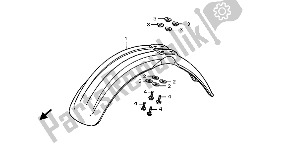 Toutes les pièces pour le Garde-boue Avant du Honda CR 250R 1999