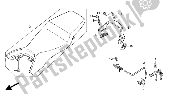 All parts for the Seat of the Honda CBR 600F 2004