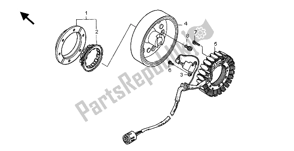 All parts for the Generator of the Honda TRX 450 FE Fourtrax Foreman ES 2002